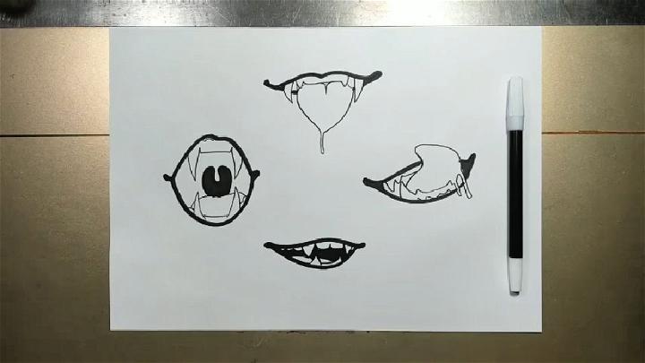 How to Draw Vampire Anime Mouth