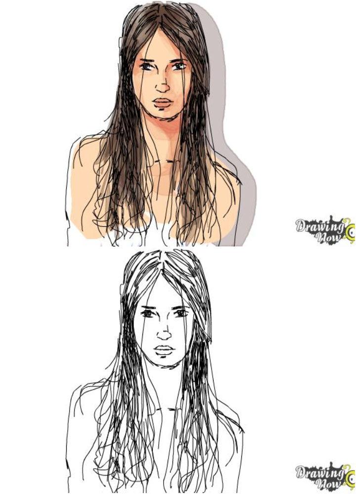 How to Draw Wet Hair
