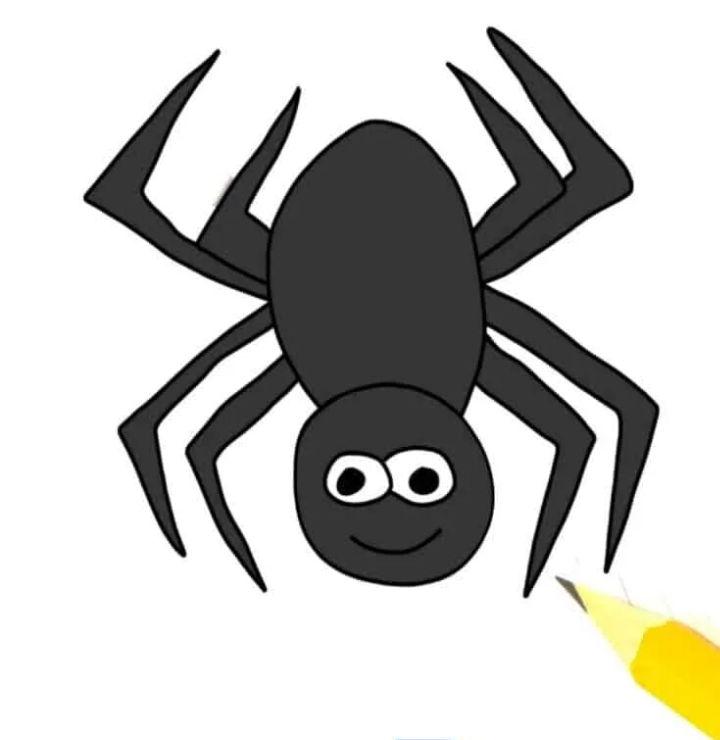 How to Draw a Black Spider