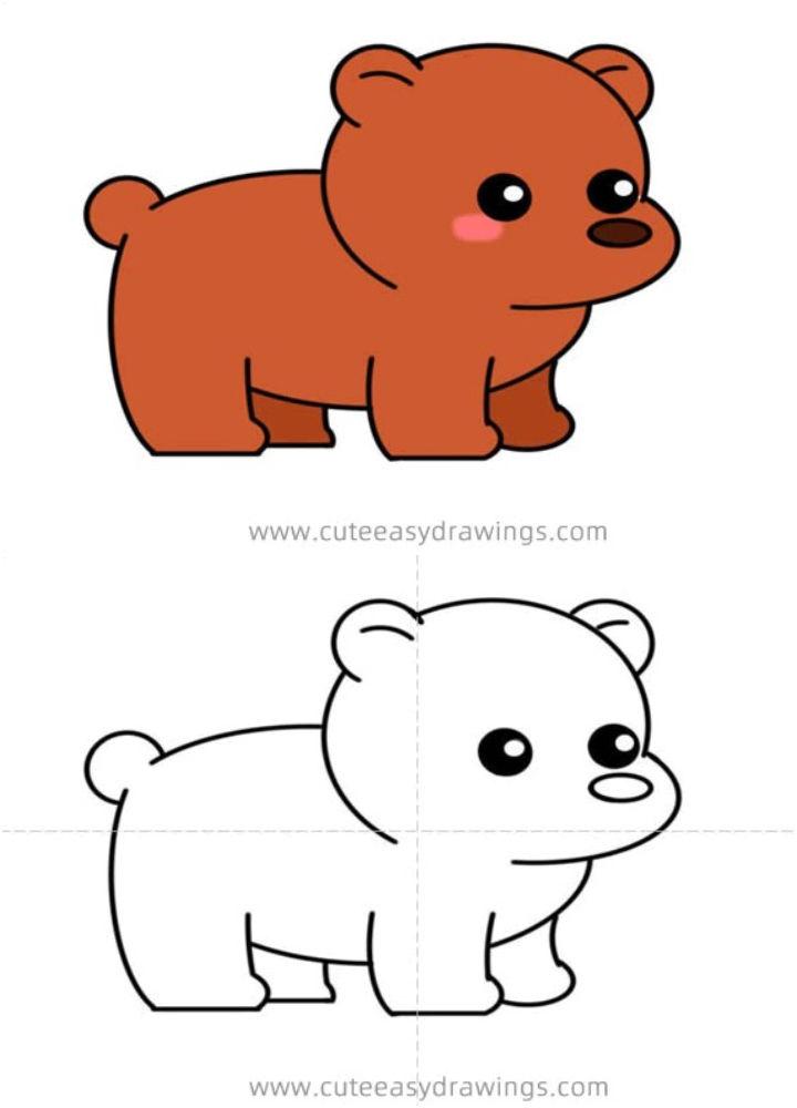How to Draw a Cute Baby Bear