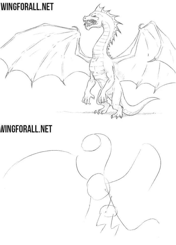 How to Draw a Dragon Step by Step Instructions