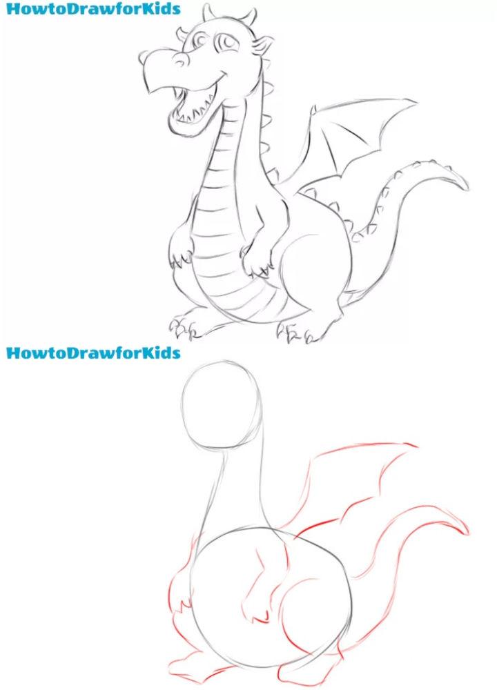 How to Draw a Dragon for Kids