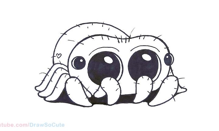 cute spider drawing