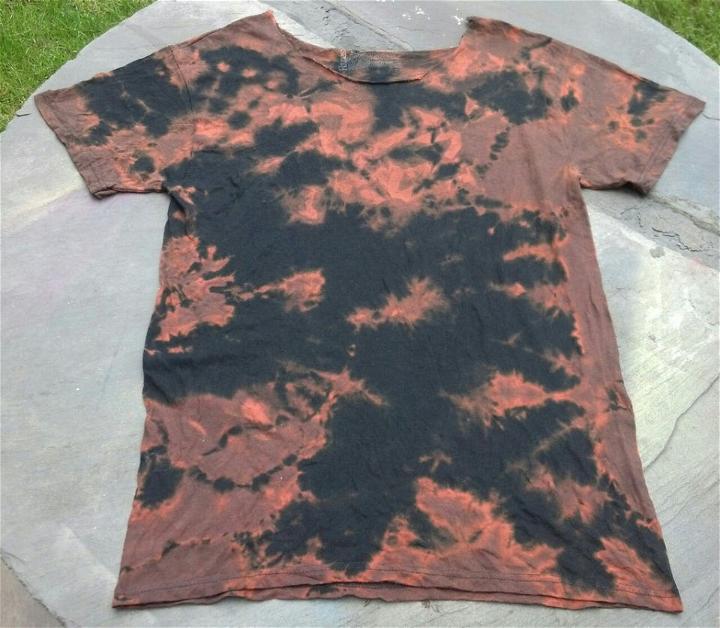 How to Reverse Tie Dye Brown Shirt