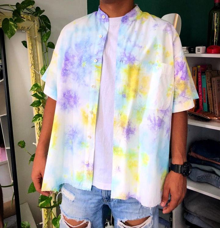 Ice Tie Dye Over Size Shirt