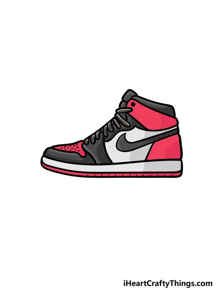 Jordan Shoe Drawing with Some Color