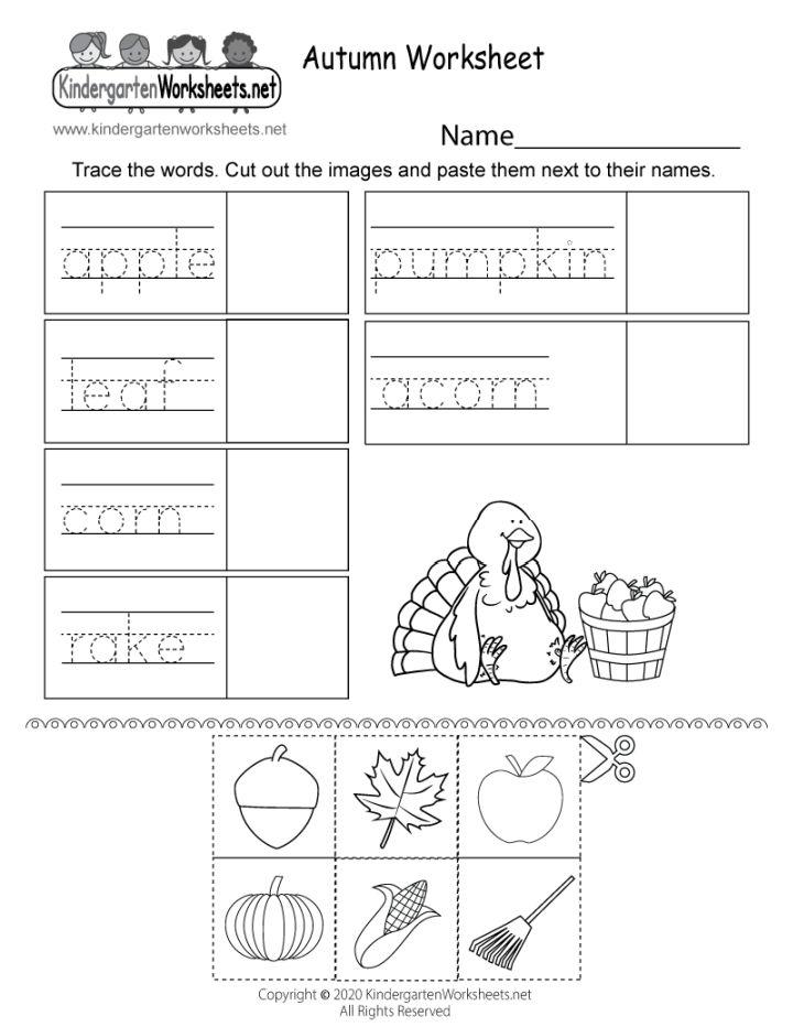 Kindergarten Fall Worksheets
