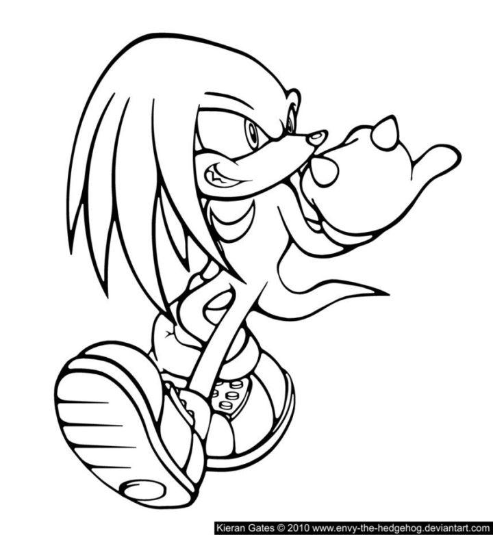 Knuckles and Sonic Coloring Pages for Little Ones