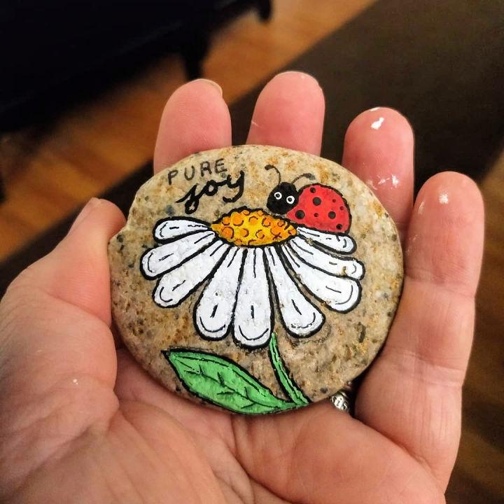 Ladybug Rock To Paint