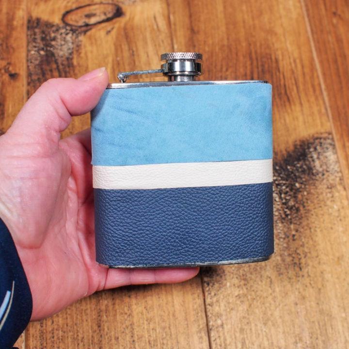 Leather Wrapped Hip Flask for Boyfriend