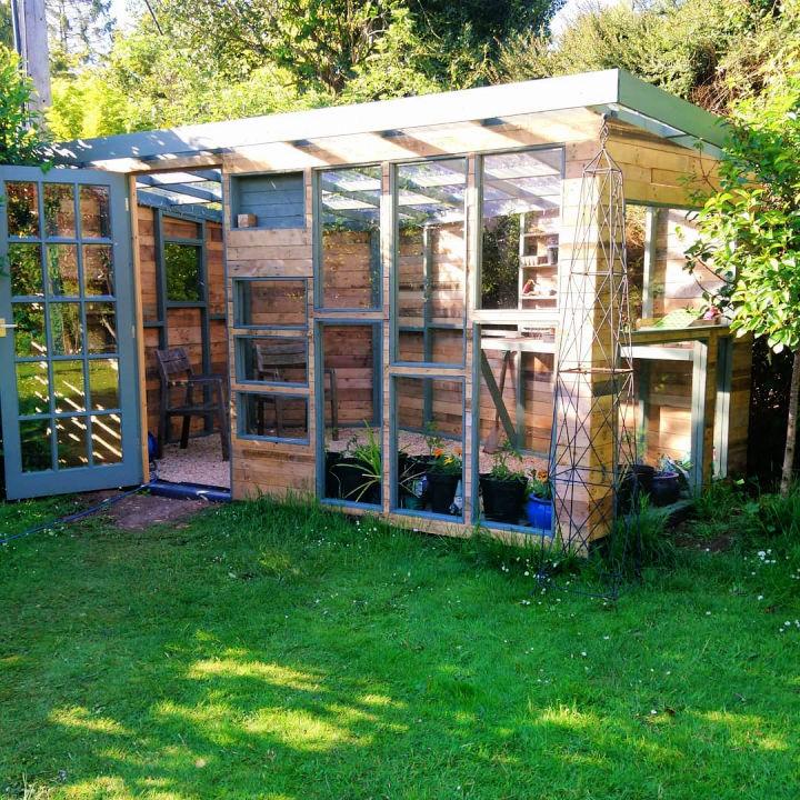 Low cost Pallet Shed Greenhouse