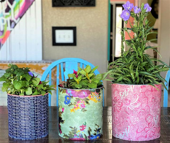 Make Your Own Fabric Planter Bins