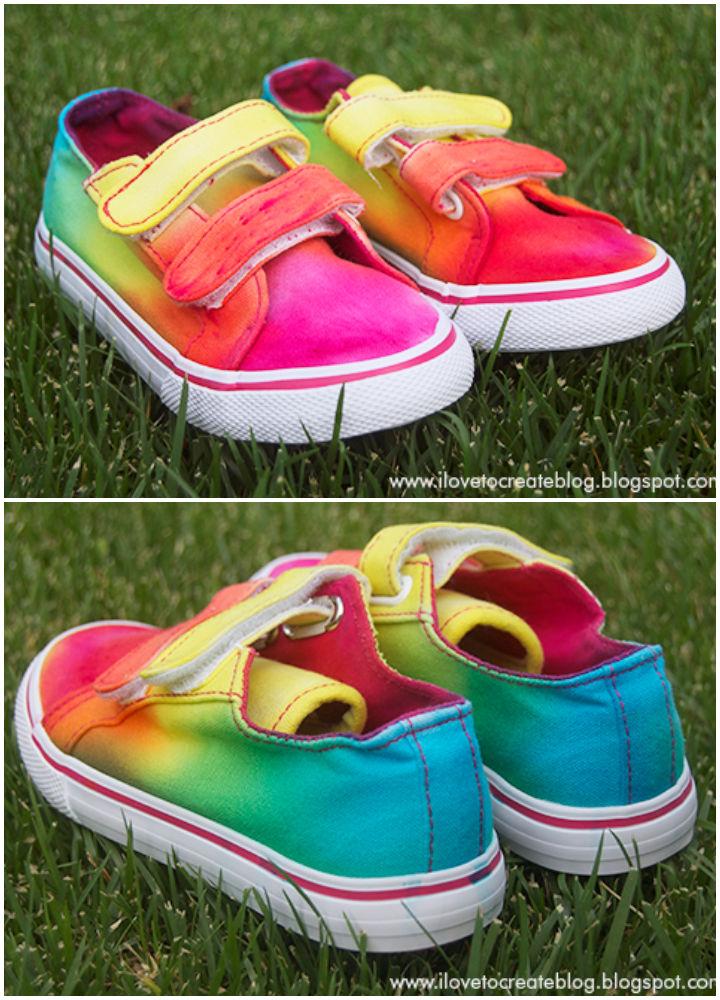 Make Your Own Rainbow Tie Dye Shoes