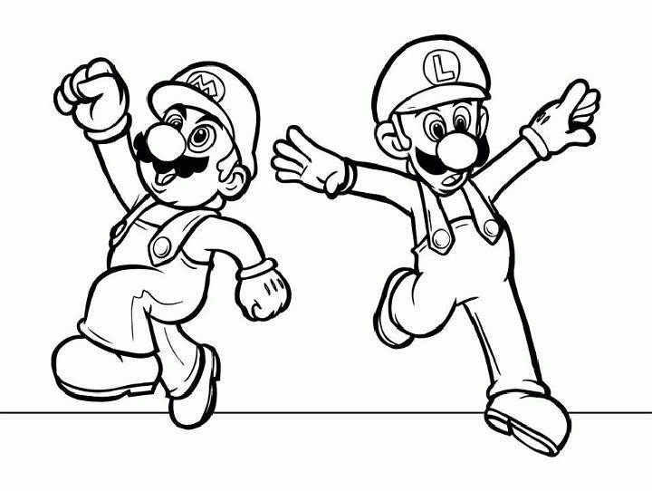 Mario Coloring Book Pages