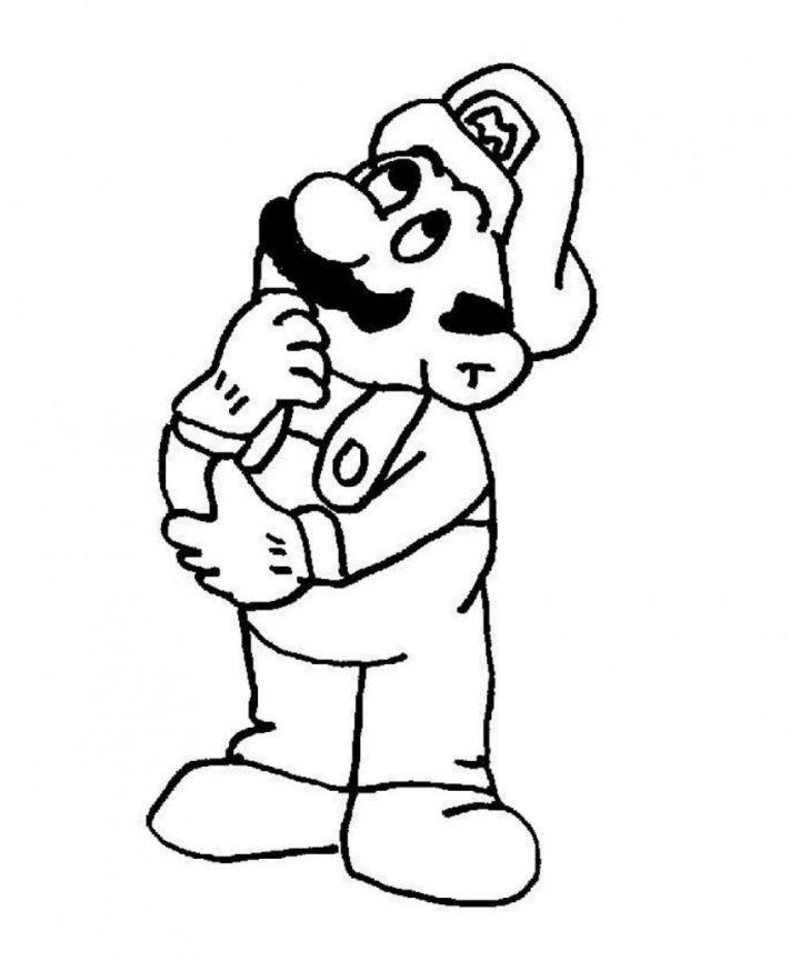 Mario Coloring Pages Tracer Pages and Posters