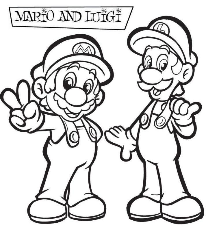 Mario and Luigi Coloring Page Pictures to Color