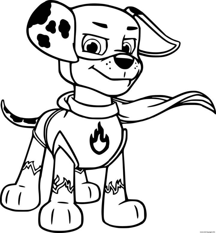 Marshall Paw Patrol Coloring Pages