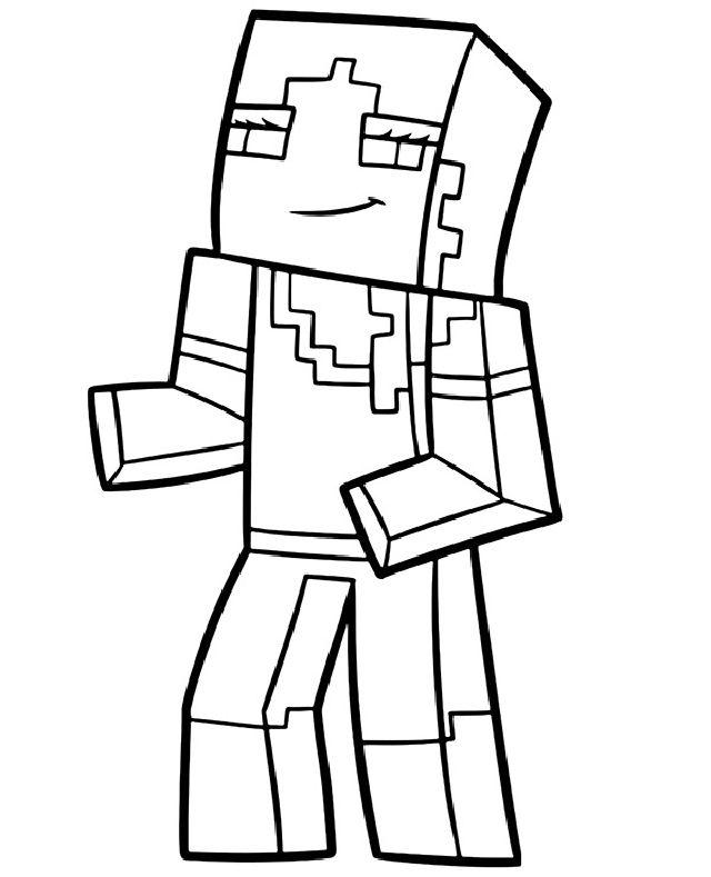 Minecraft Characters Coloring Pages