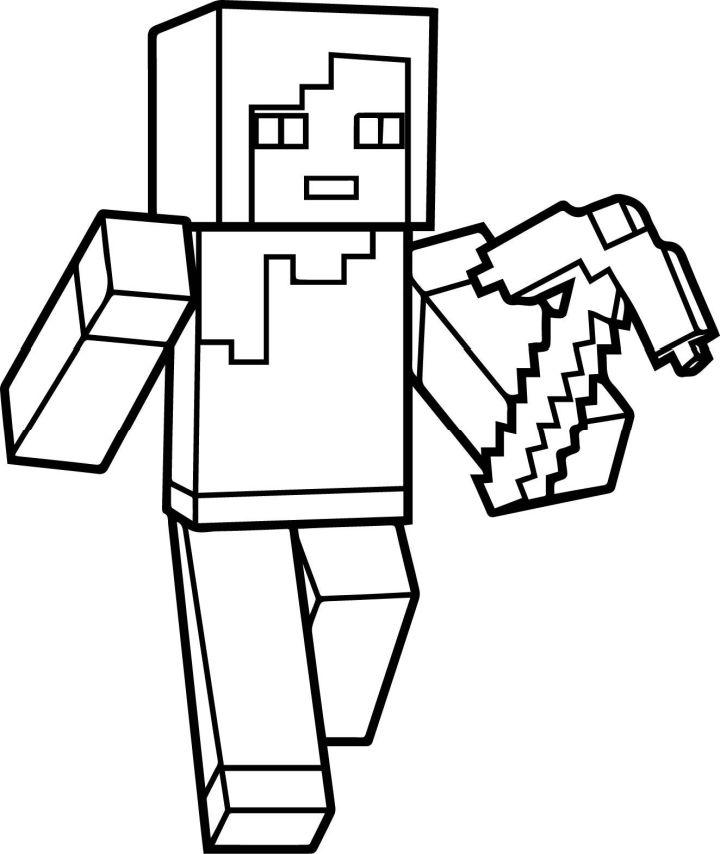 Minecraft Sword Coloring Pages for Kids