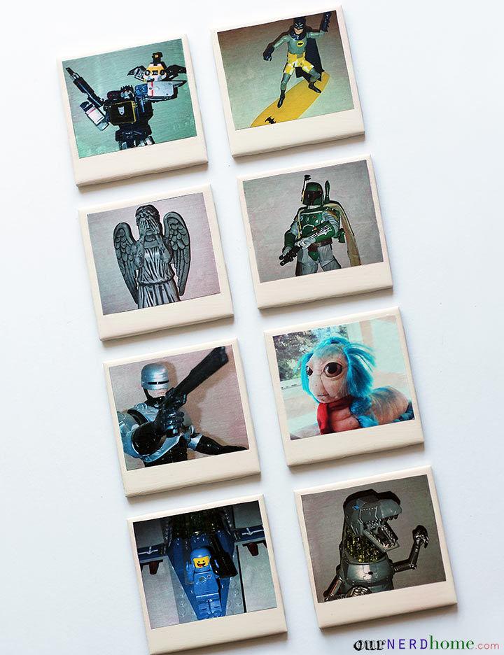 Mod Podge Polaroid Geek Coasters