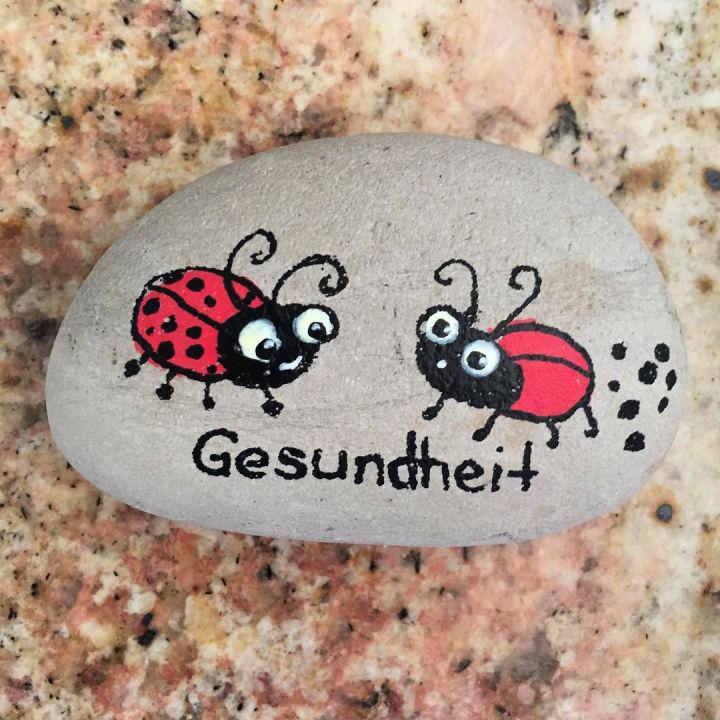 Painted Ladybug Rock