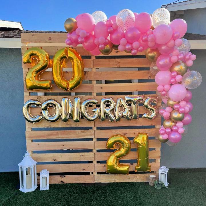 Pallet Birthday Party Backdrop
