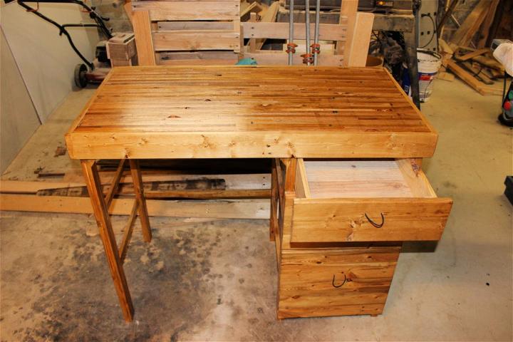 Pallet Desk With Drawers