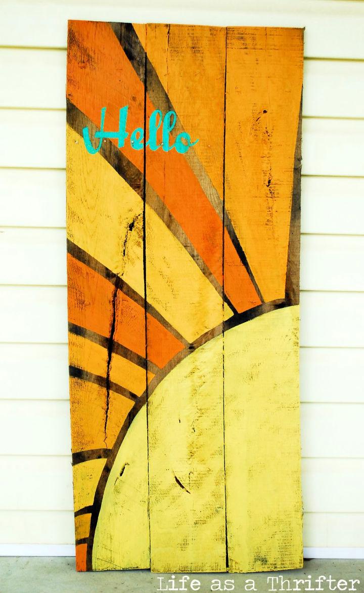 Pallet Hello Sunshine Sign