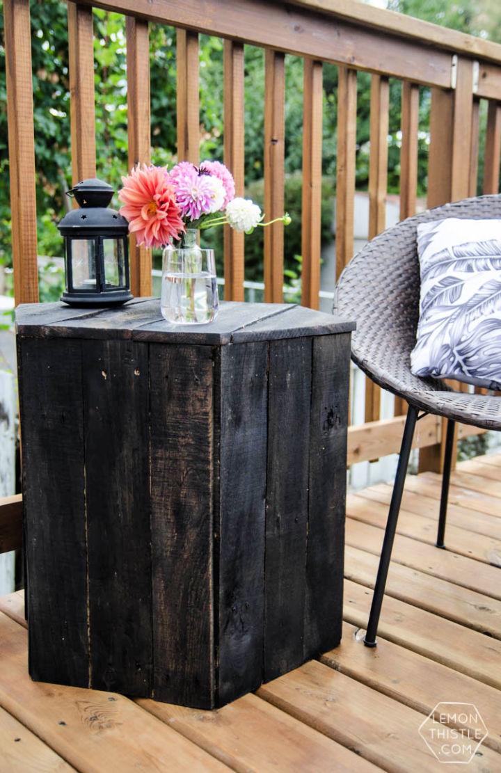 Pallet Hexagon Side Table