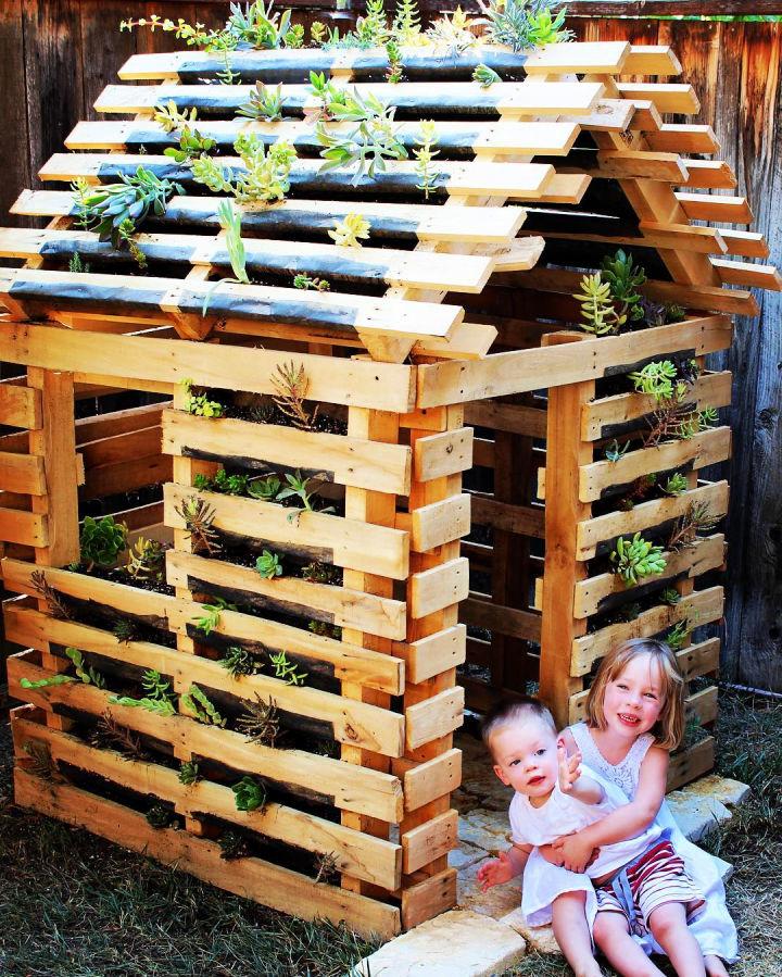 Pallet Planter Playhouse