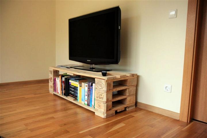 Mueble TV Pallet Con Compartimento Secreto