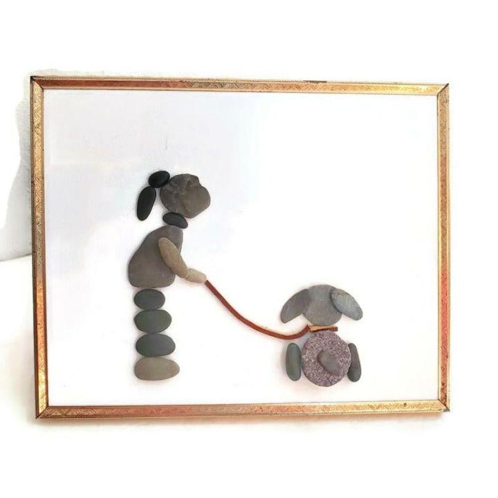 Pebble Art Dog