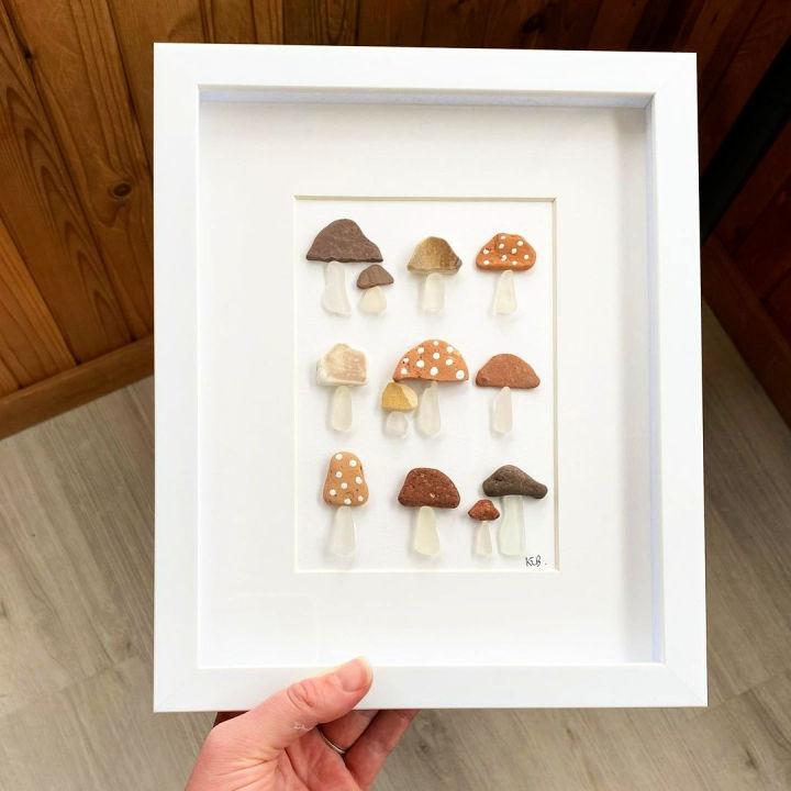 Pebble Art For National Mushroom Day
