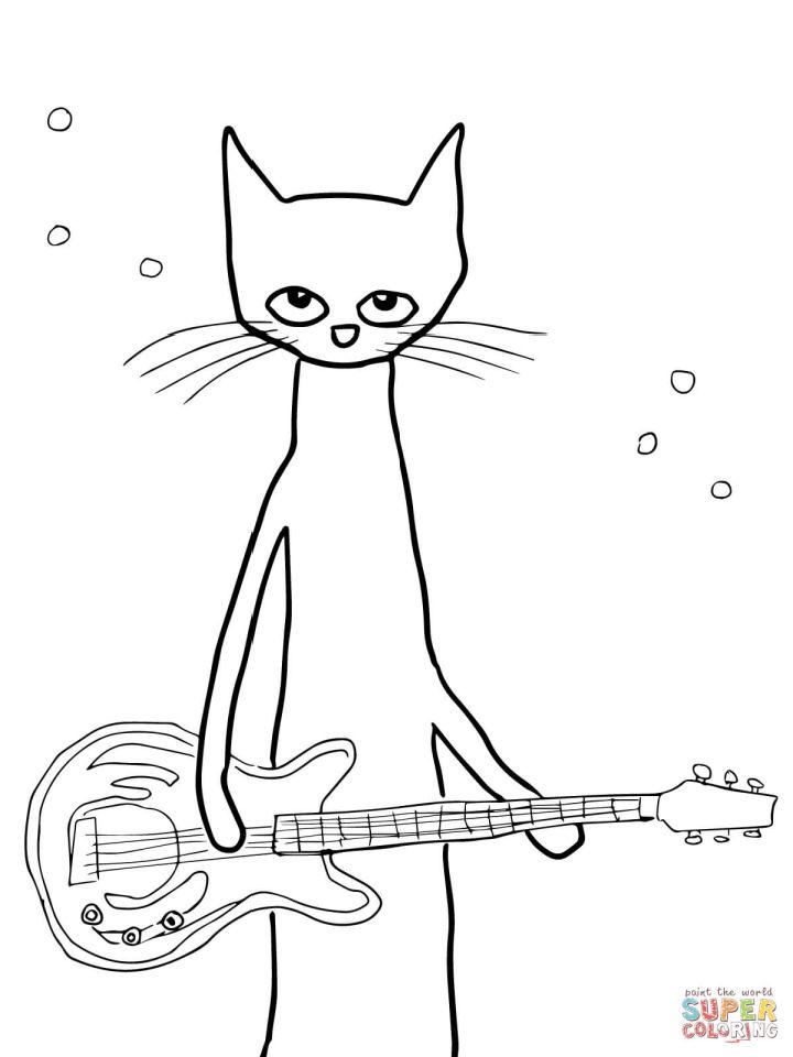 Pete the Cat Coloring Page and Printables