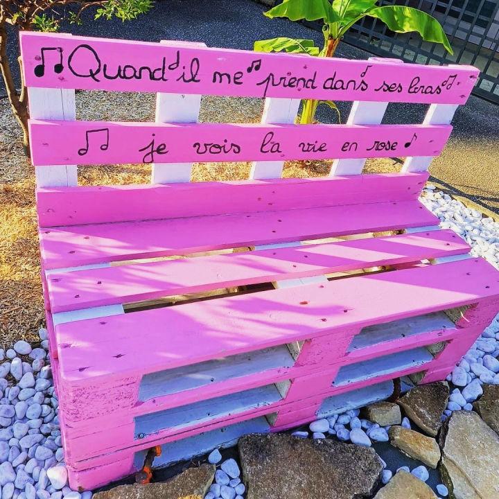 Pink Pallet Bench