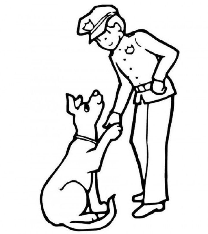 Police Dog Coloring Pages and Activities