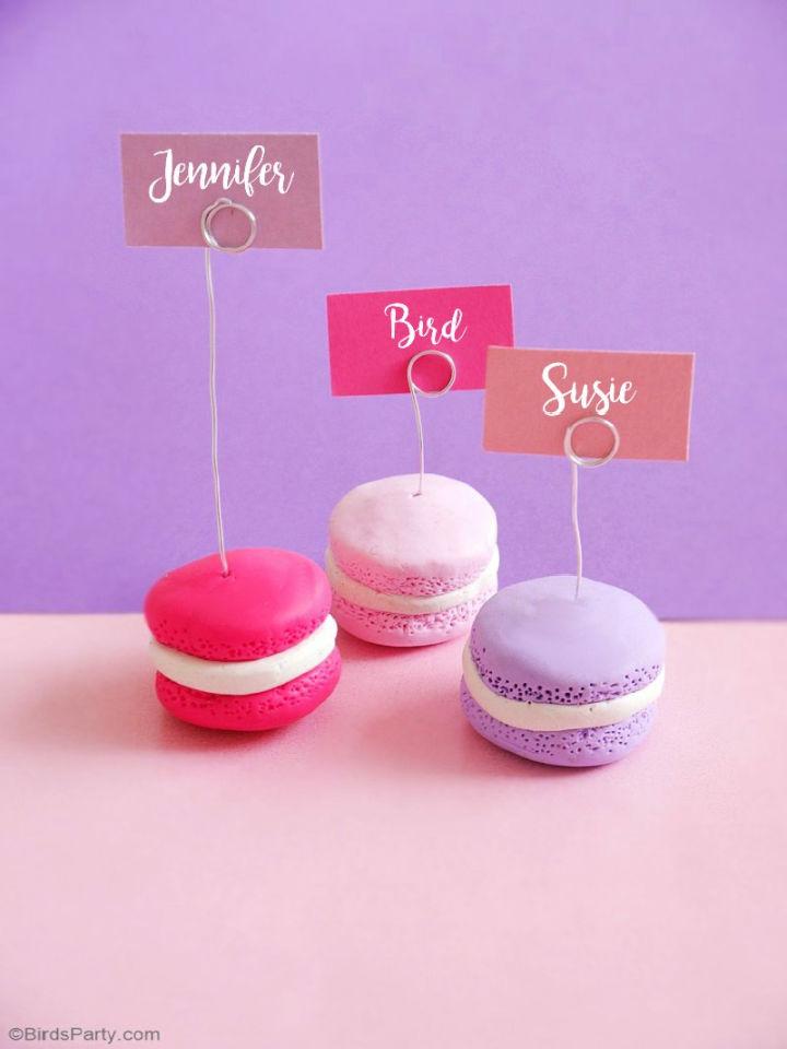Polymer Clay Macaron Place Card Holders