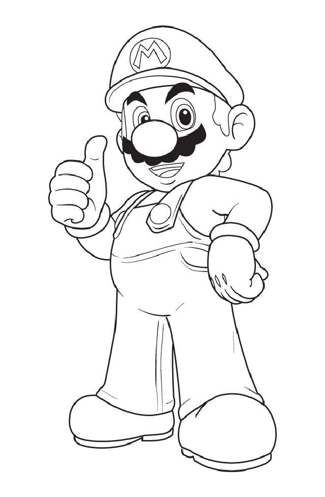 Preschoolers Mario Characters Coloring Pages