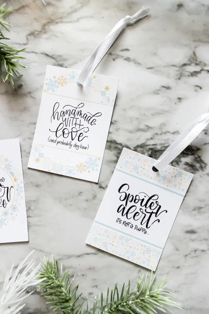 Printable Funny Hand Lettered Gift Tags