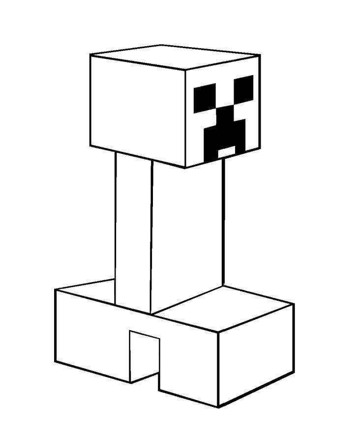 Printable Minecraft Creeper Coloring Pages