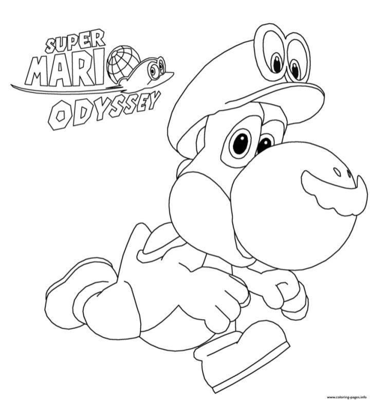 Printable Super Mario Odyssey Coloring Pages