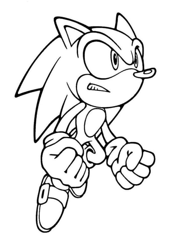 Printable Super Sonic Coloring Pages