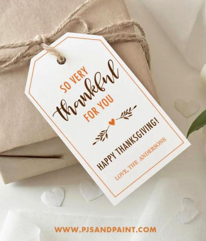 Printable Thanksgiving Gift Tags PDF