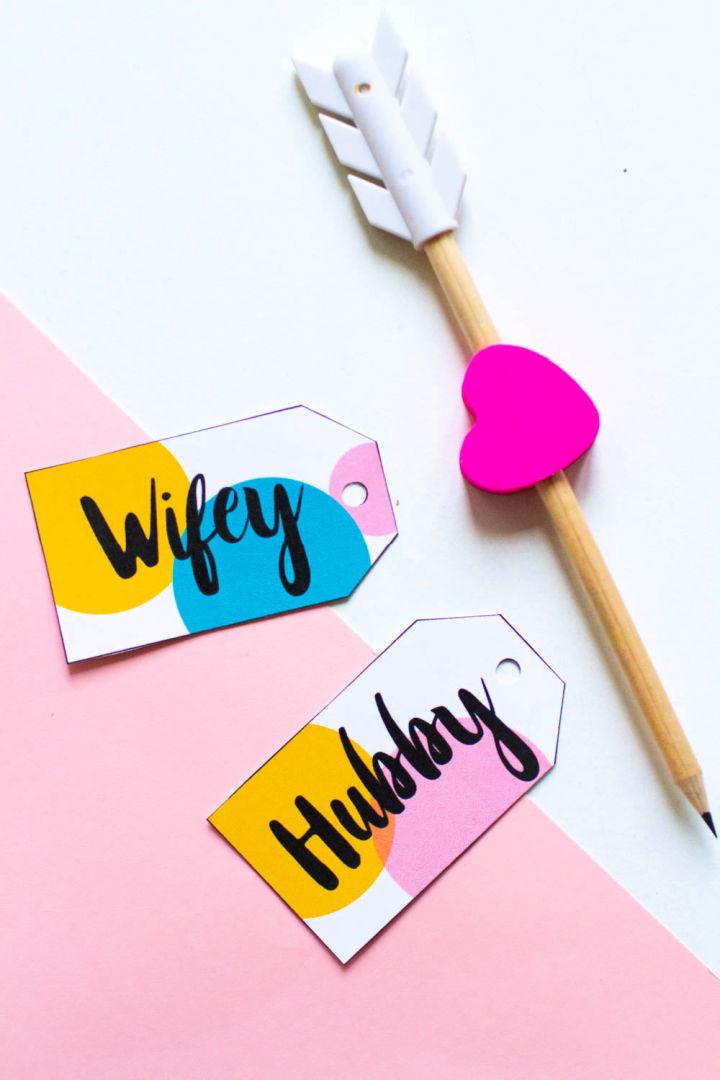 Printable Valentines Day Name Gift Tags