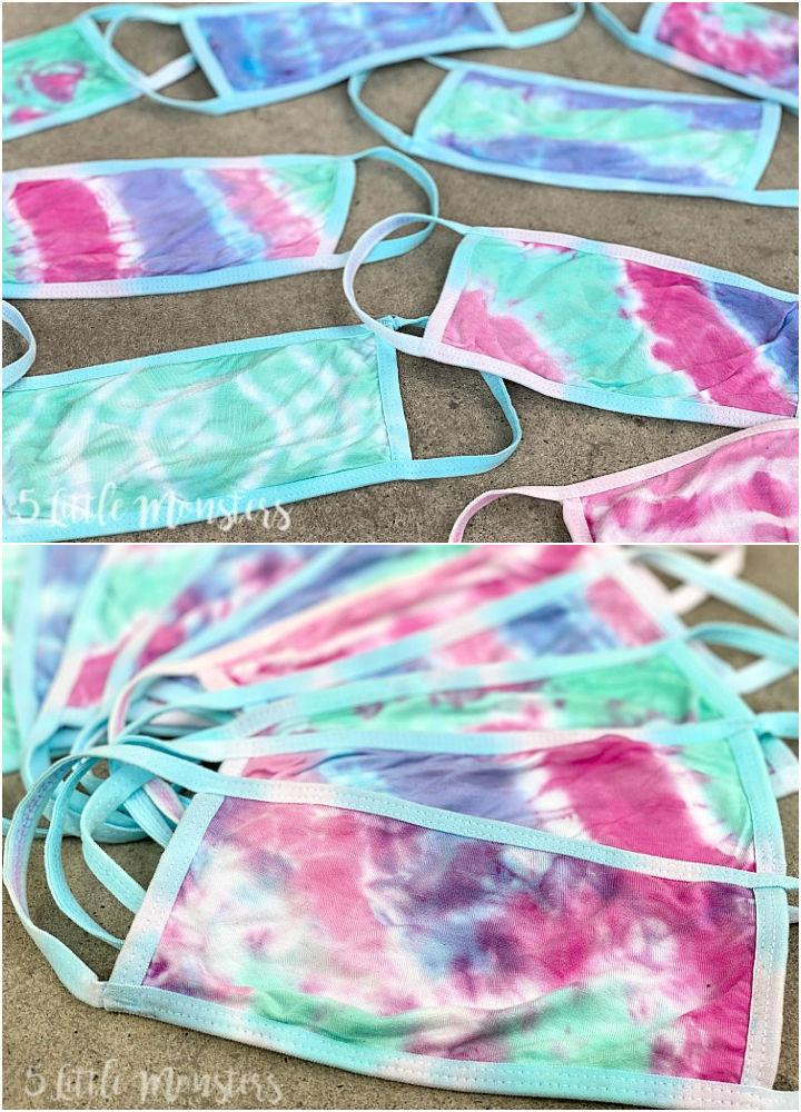Quick and Easy Tie Dye White Face Mask