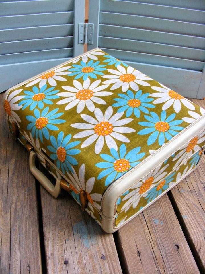 Quilted Cupcakes Mod Podge Suitcase