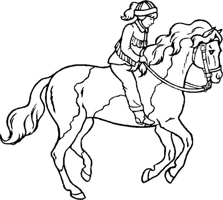 Race Horse Coloring Page Tracer Pages and Posters