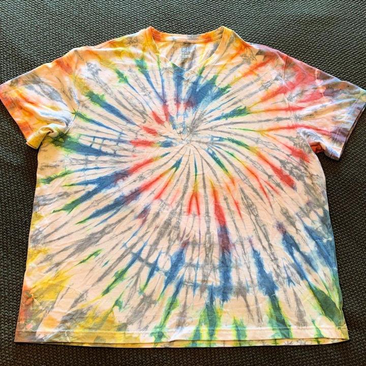 Rainbow And Black Spiral Tie Dye Shirt