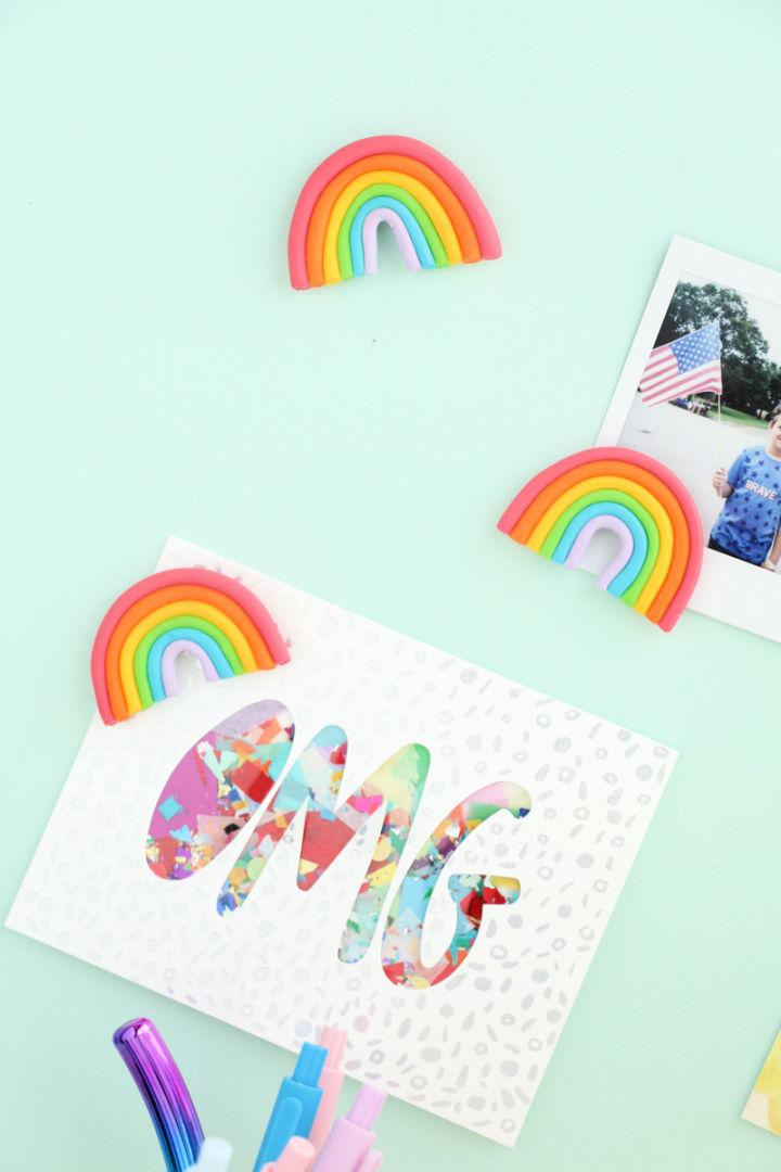 Rainbow Polymer Clay Magnets