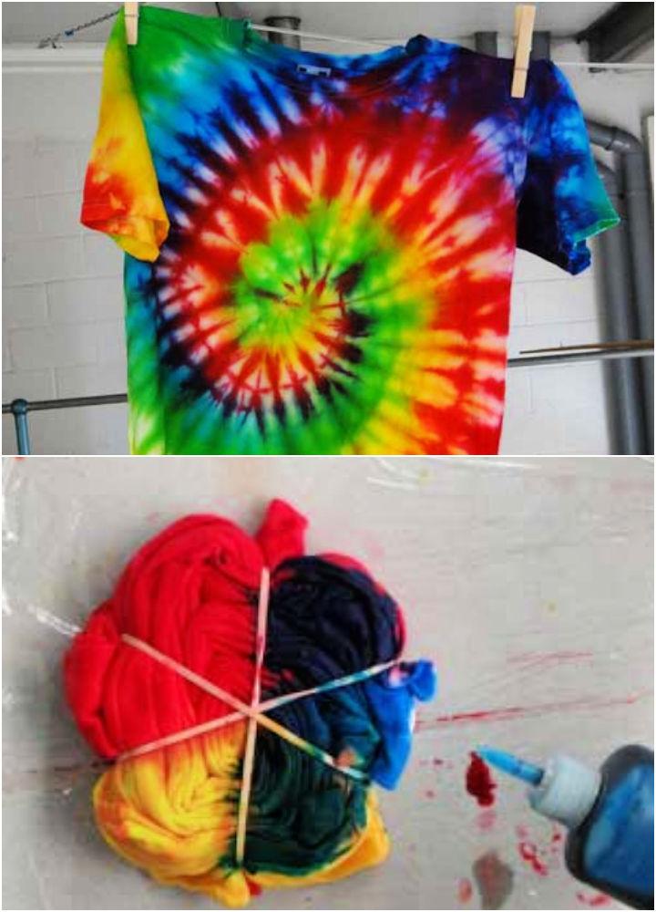 Rainbow Spiral Tie Dye T Shirt